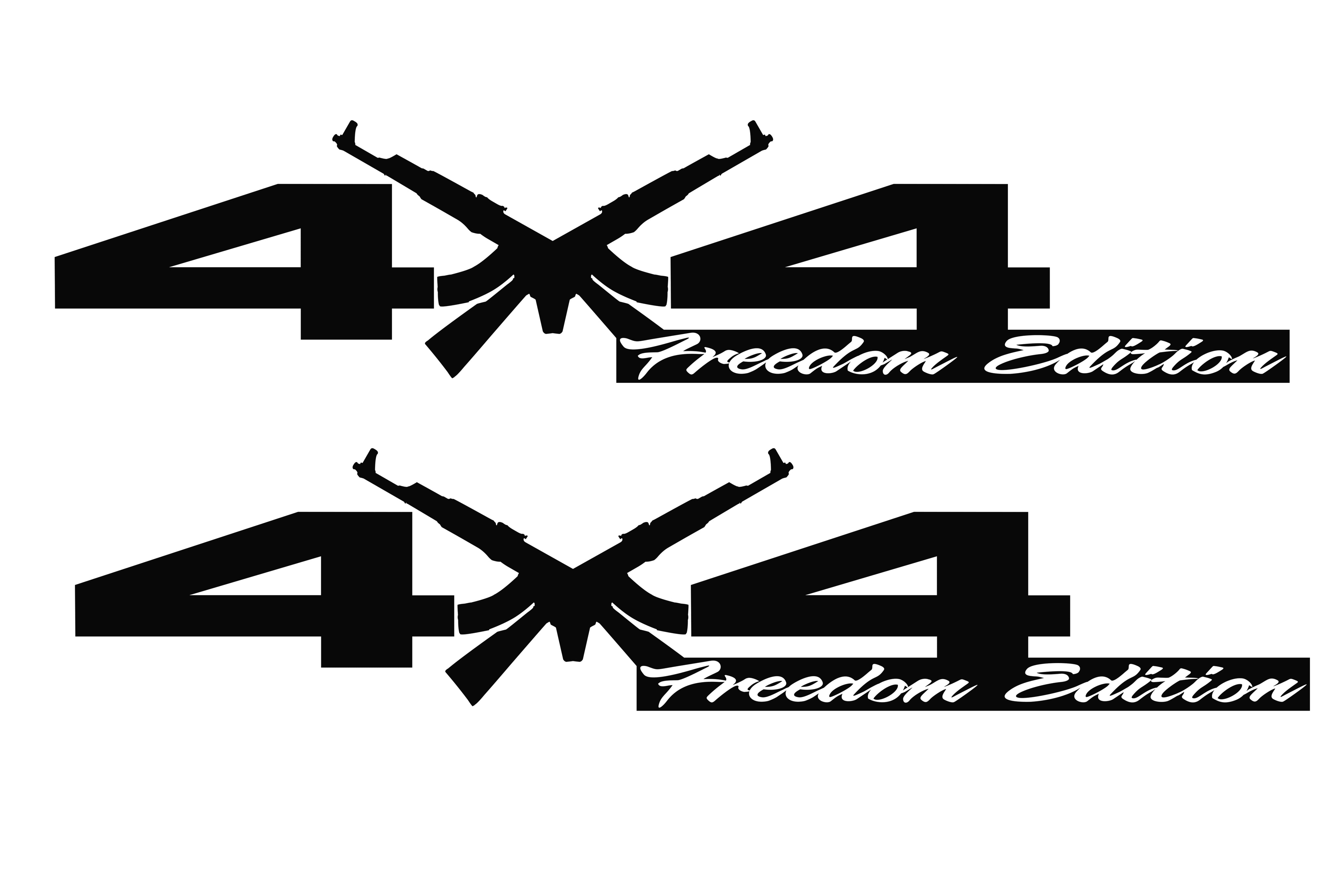 4x4 Off-Road freedom edition AK47 Bedside Vinyl Decals  Dodge Ram 1500 2500 3500 