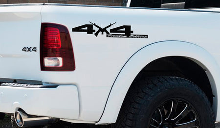 4x4 Off-Road freedom edition AR15 Bedside Vinyl Decals  Dodge Ram 1500 2500 3500 