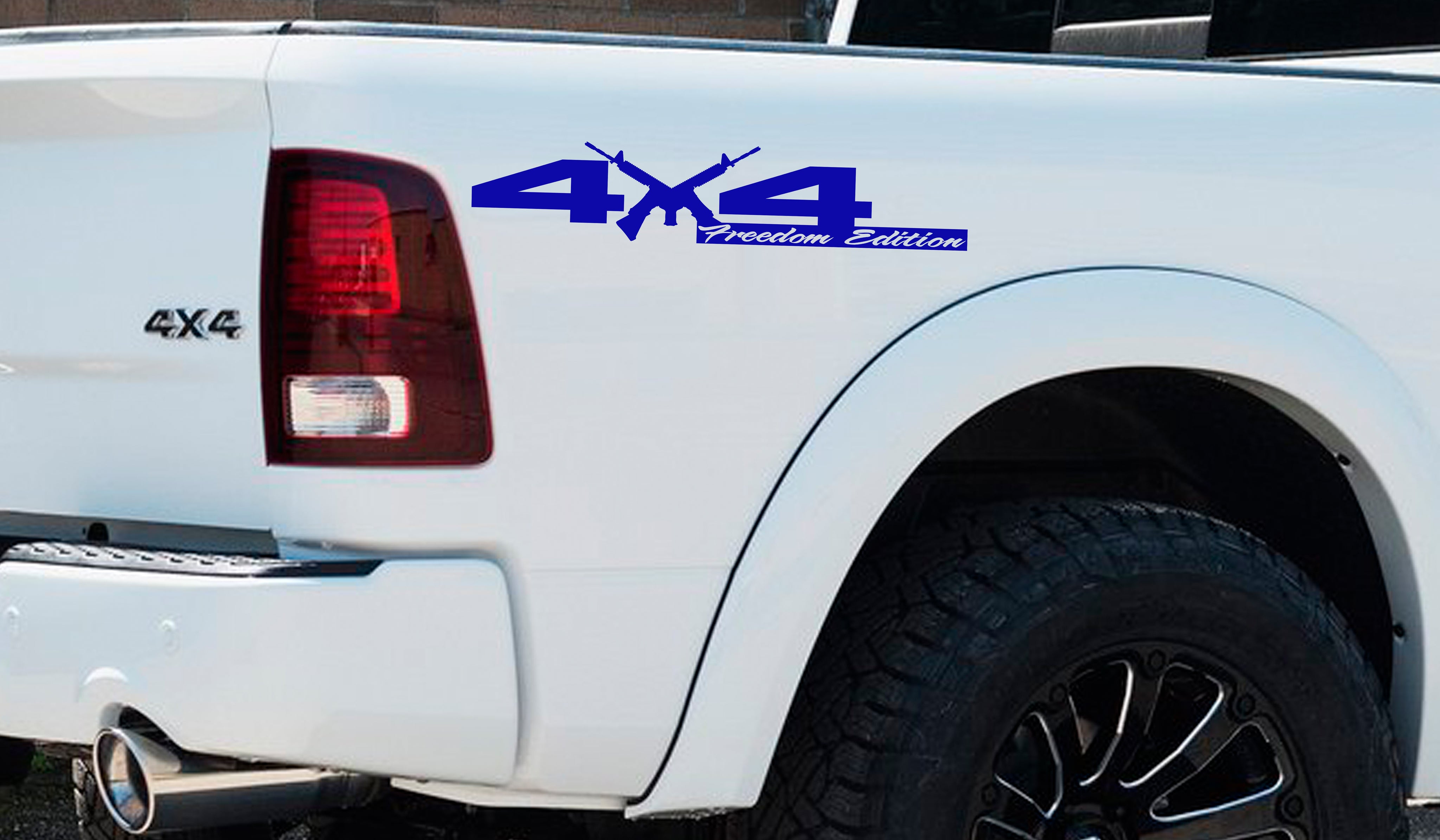 4x4 Off-Road freedom edition AR15 Bedside Vinyl Decals  Dodge Ram 1500 2500 3500 