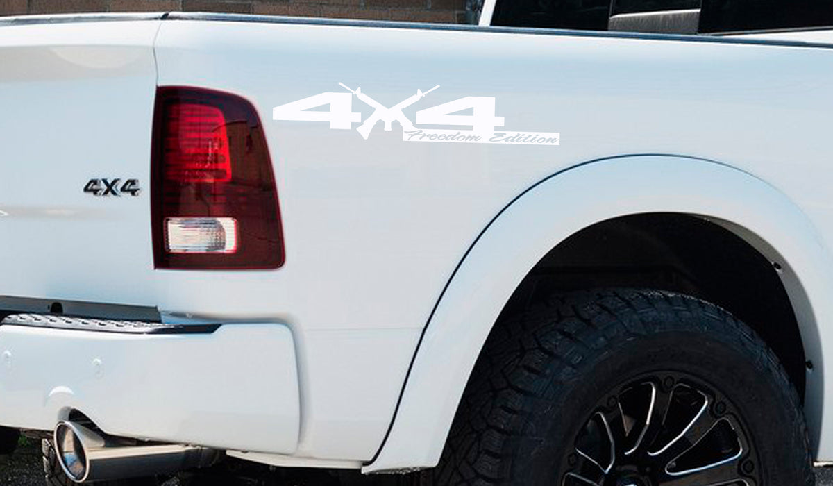 4x4 Off-Road freedom edition AR15 Bedside Vinyl Decals  Dodge Ram 1500 2500 3500 