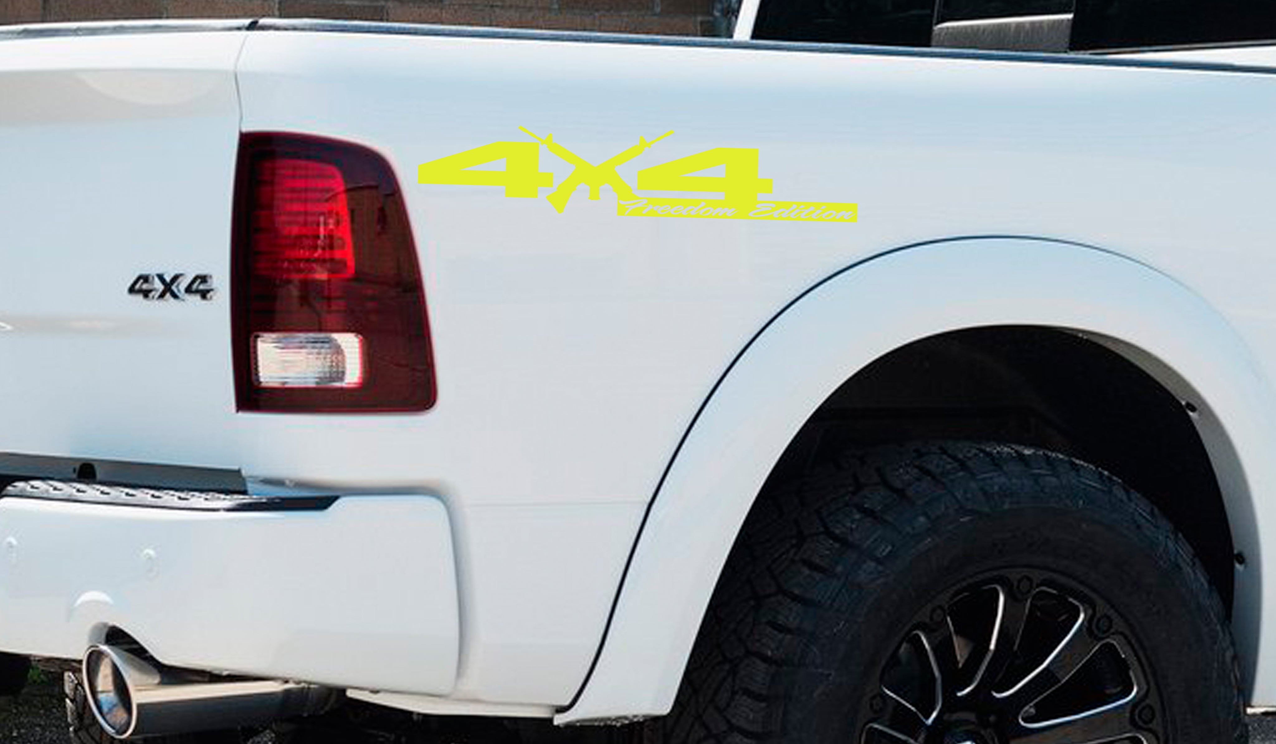 4x4 Off-Road freedom edition AR15 Bedside Vinyl Decals  Dodge Ram 1500 2500 3500 