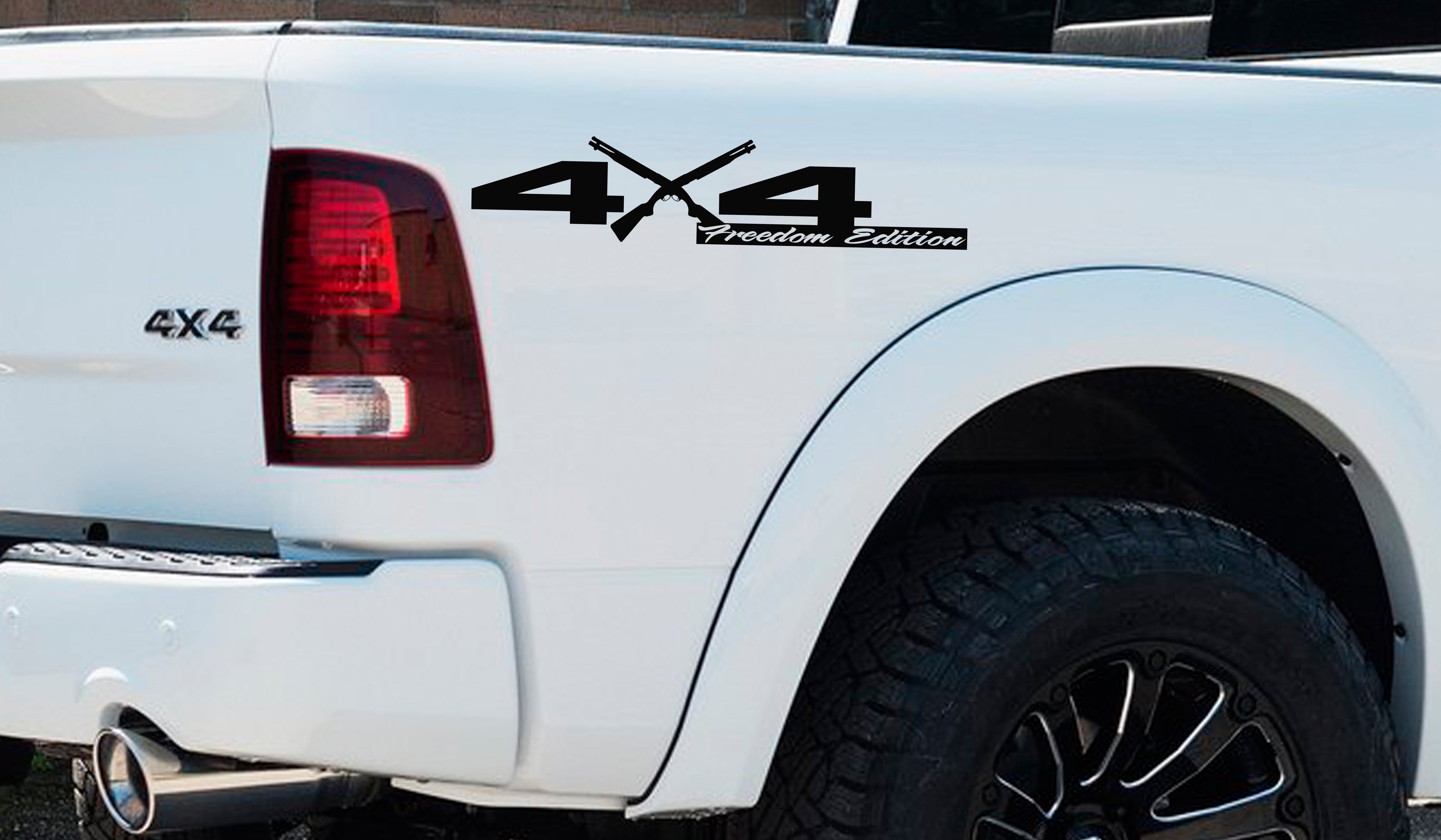 4x4 Off-Road freedom edition Shotgun Bedside Vinyl Decals  Dodge Ram 1500 2500 3500 