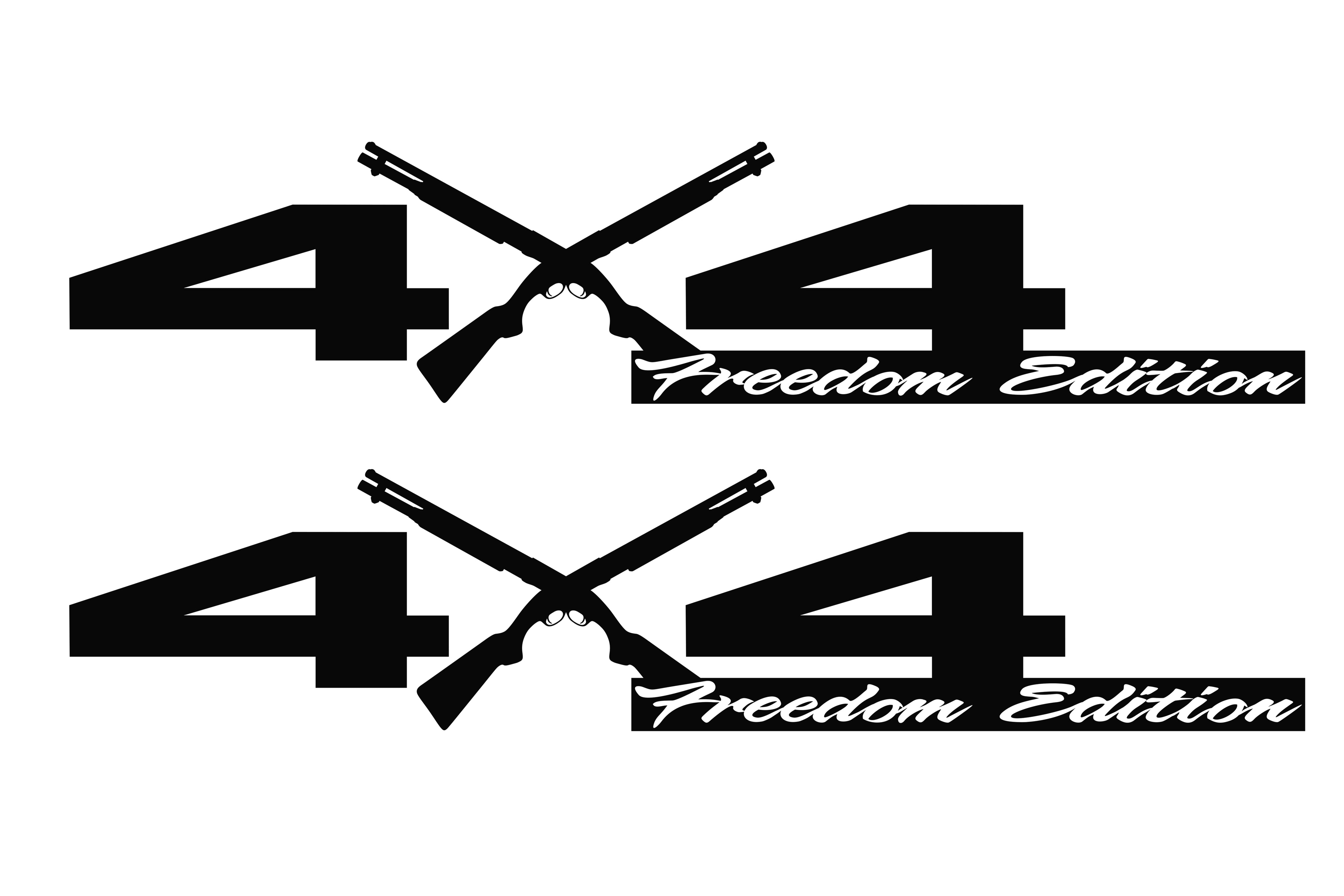 4x4 Off-Road freedom edition Shotgun Bedside Vinyl Decals  Dodge Ram 1500 2500 3500 