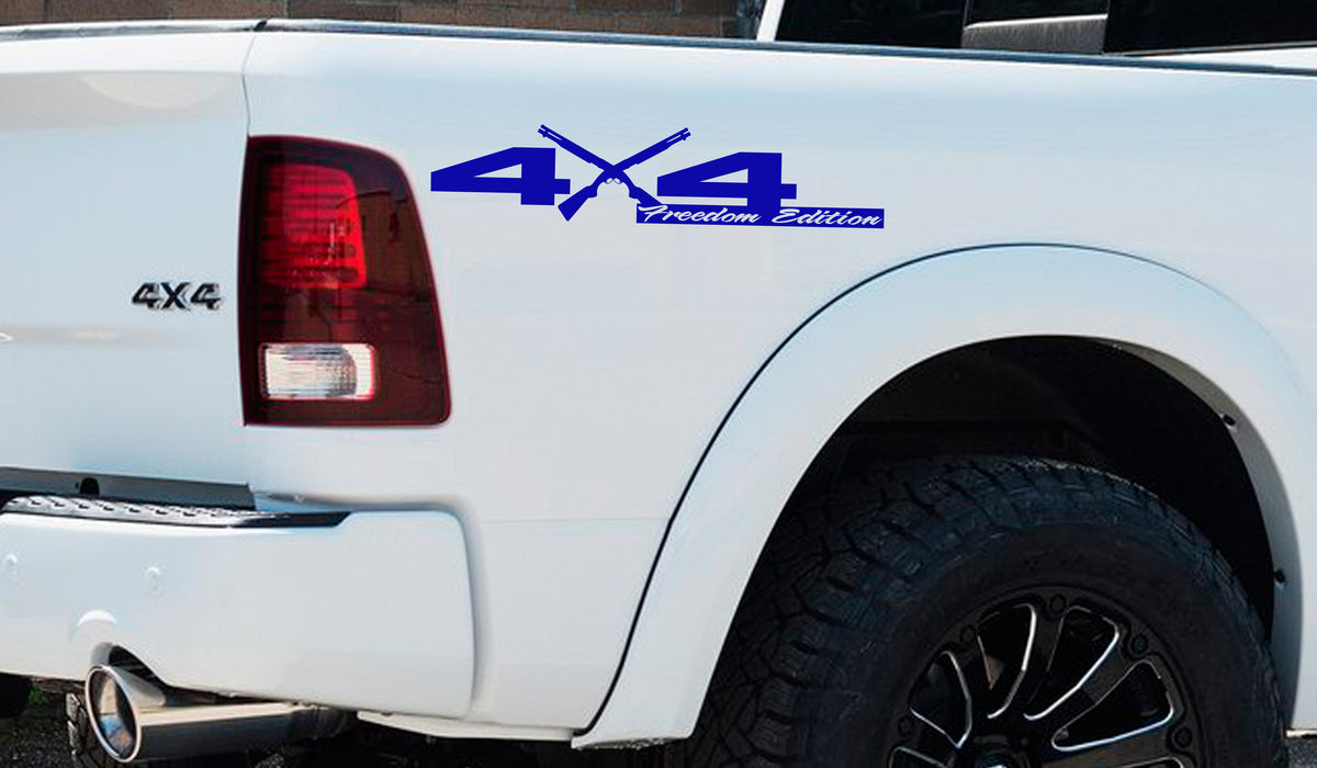 4x4 Off-Road freedom edition Shotgun Bedside Vinyl Decals  Dodge Ram 1500 2500 3500 
