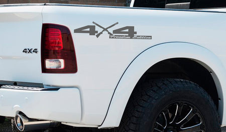 4x4 Off-Road freedom edition Shotgun Bedside Vinyl Decals  Dodge Ram 1500 2500 3500 