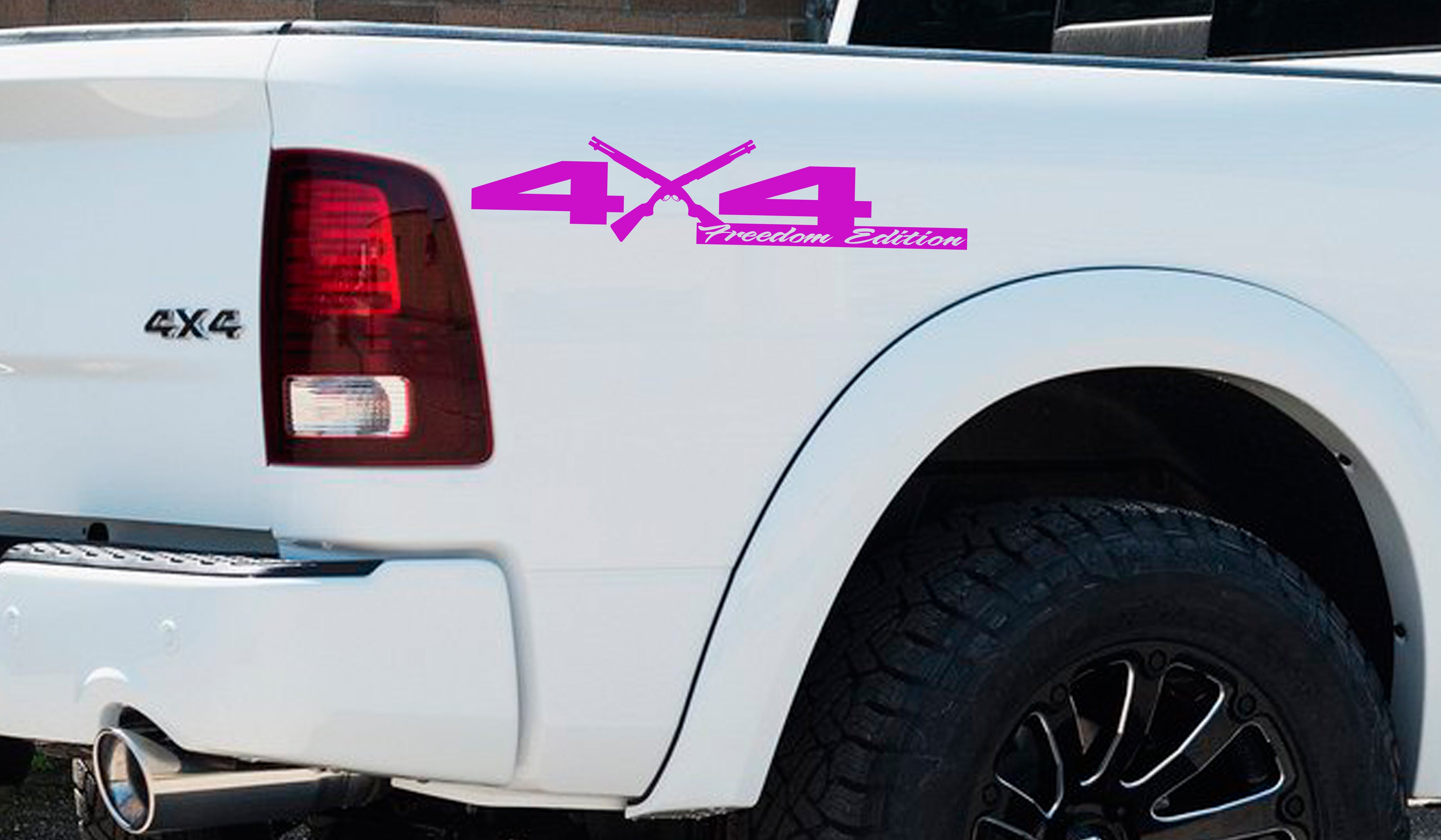 4x4 Off-Road freedom edition Shotgun Bedside Vinyl Decals  Dodge Ram 1500 2500 3500 