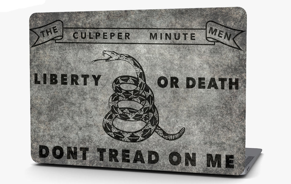 Gadsden Flag Vinyl Laptop Computer Skin Sticker Decal Wrap Macbook Various Sizes
