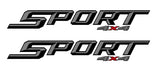 Sport 4x4 Bedside Decals: Fits 2017-2019 Ford Trucks Air Release Vinyl