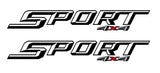 Sport 4x4 Bedside Decals: Fits 2017-2019 Ford Trucks Air Release Vinyl