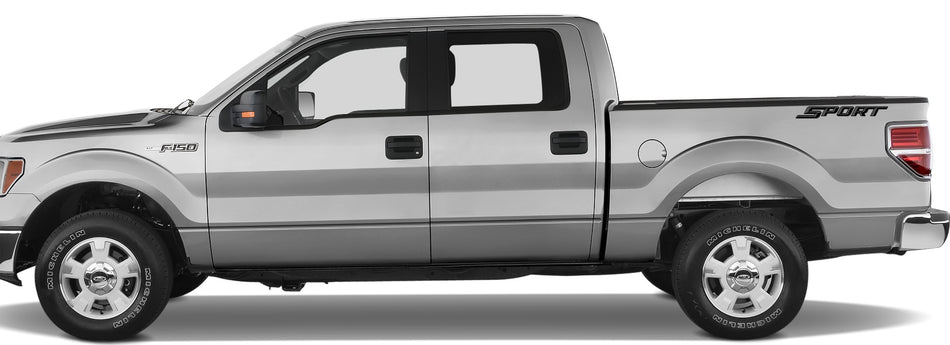 Sport Bedside Decals: Fits 2017-2019 Ford Trucks 2 Decals Air Release Vinyl