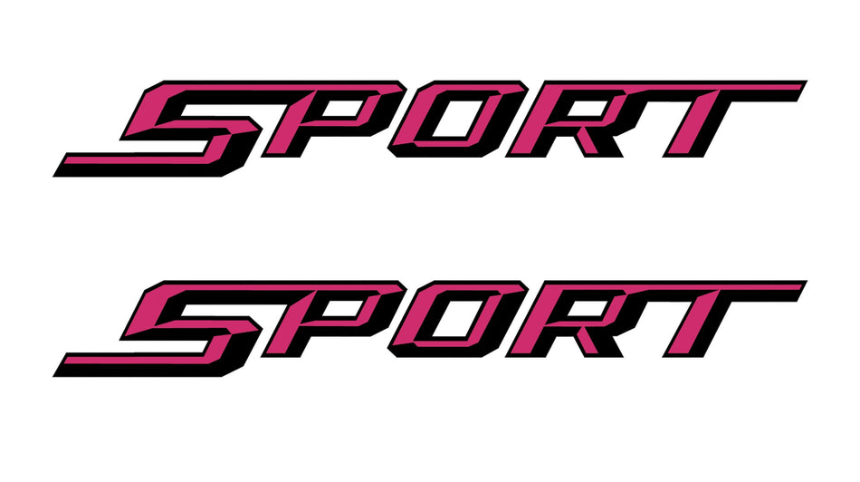 Sport Bedside Decals: Fits 2017-2019 Ford Trucks 2 Decals Air Release Vinyl