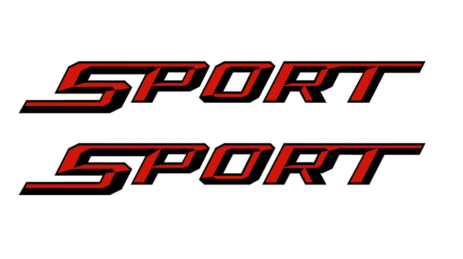 Sport Bedside Decals: Fits 2017-2019 Ford Trucks 2 Decals Air Release Vinyl