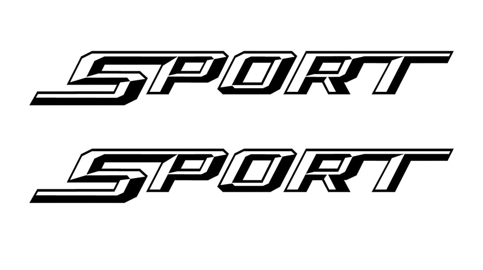 Sport Bedside Decals: Fits 2017-2019 Ford Trucks 2 Decals Air Release Vinyl