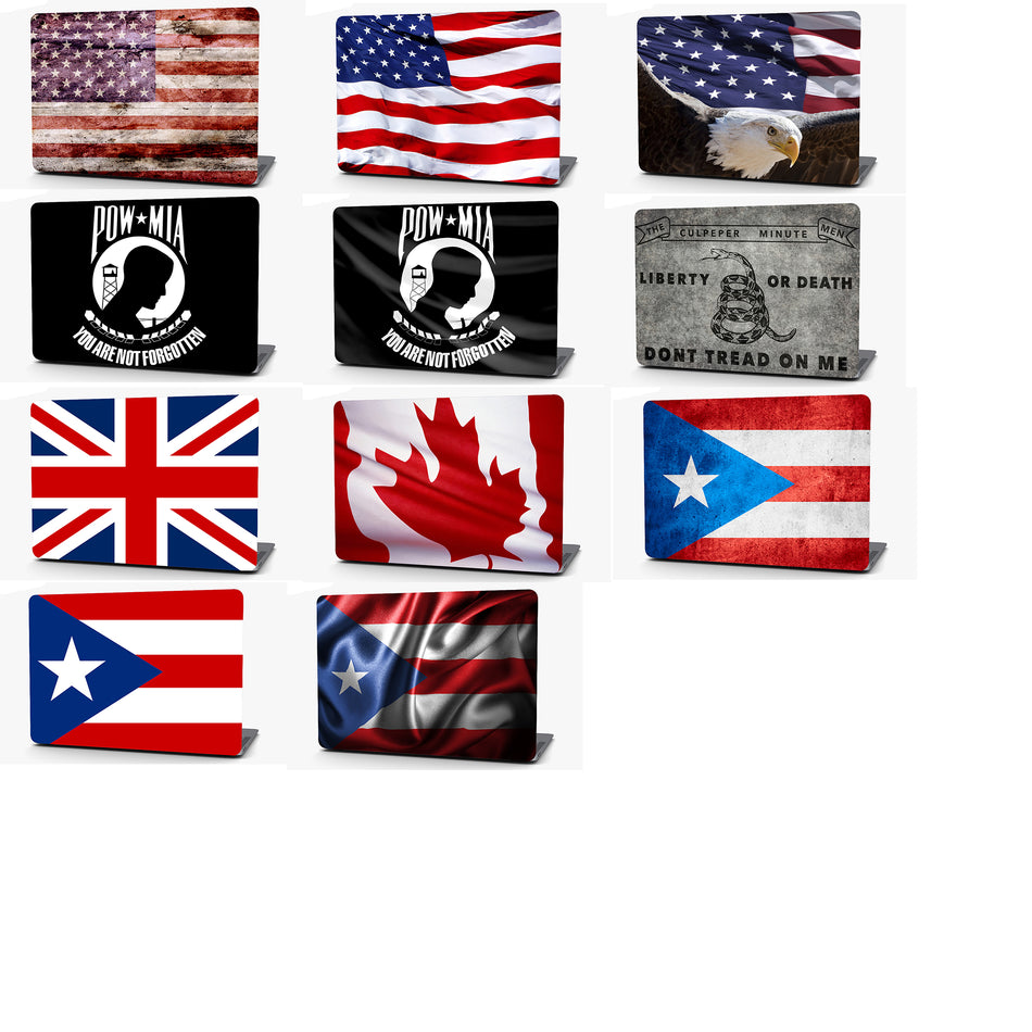 American Flag Distressed Vinyl Laptop Computer Skin Sticker Decal Wrap Macbook Various Sizes