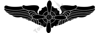 Flight Engineer FE Wings WWII Army Air Corps Vinyl Decal Sticker