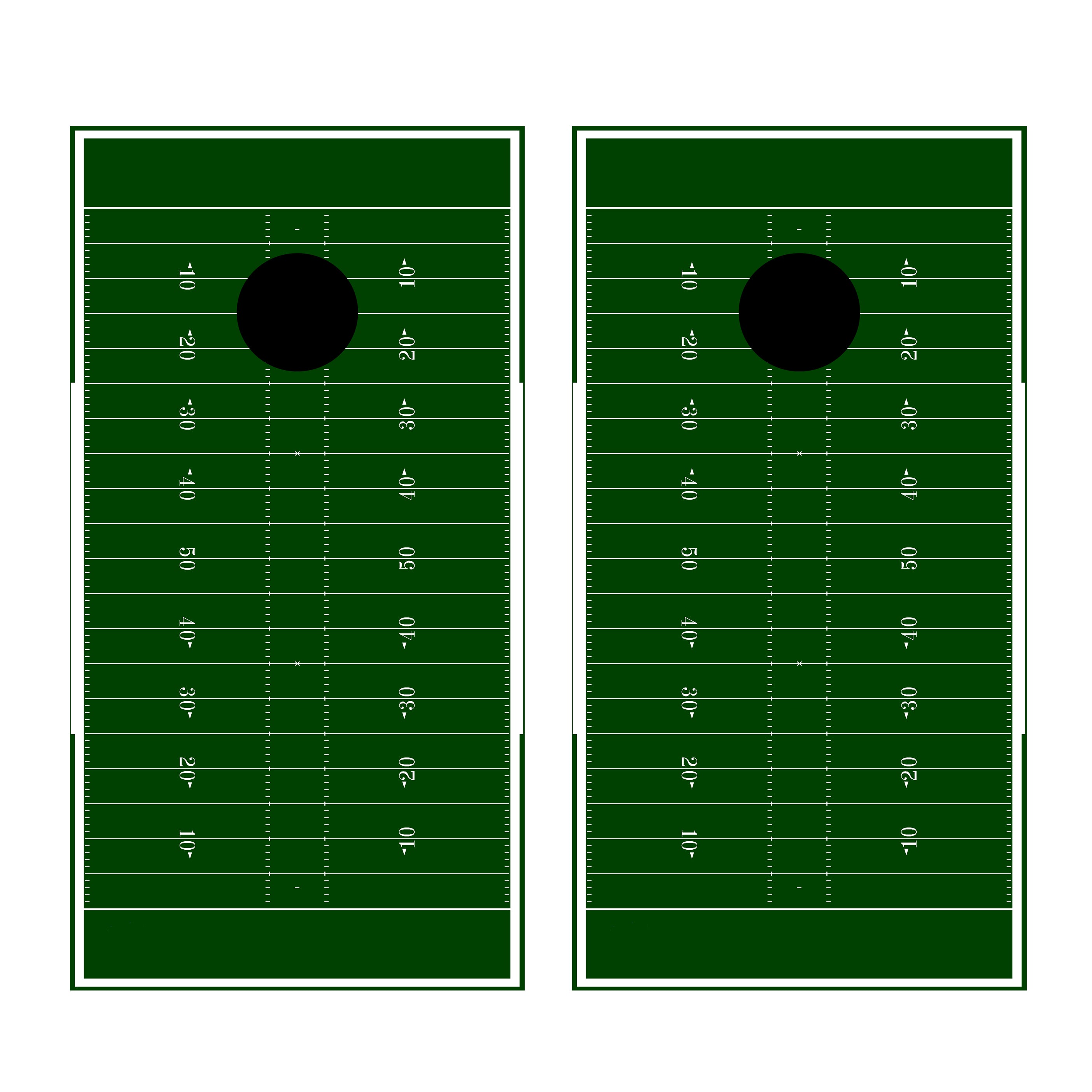 FootBall Field Custom Vinyl Cornhole Wrap
