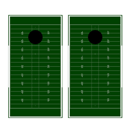 FootBall Field Custom Vinyl Cornhole Wrap