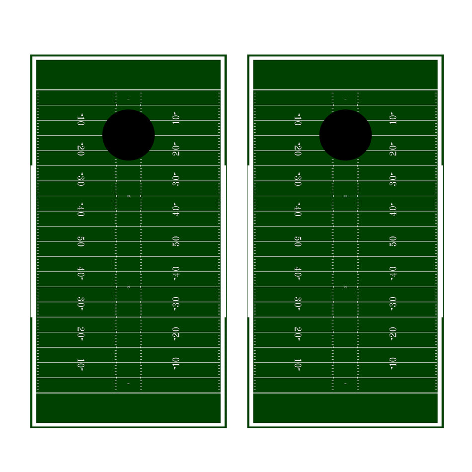FootBall Field Custom Vinyl Cornhole Wrap