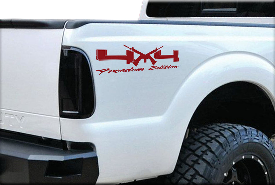 4X4 Freedom Edition AR15 Vinyl Decals Fits Ford Trucks 2008-2016 F150 F250 F350 -0232