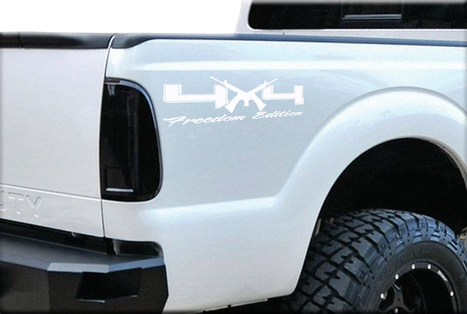 4X4 Freedom Edition AR15 Vinyl Decals Fits Ford Trucks 2008-2016 F150 F250 F350 -0232