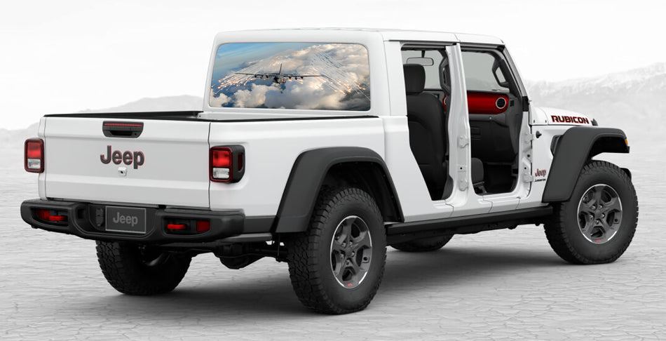 AC-130U rear window perforated decal