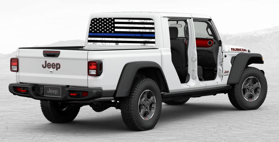 Black and White TBL rear window perforated decal