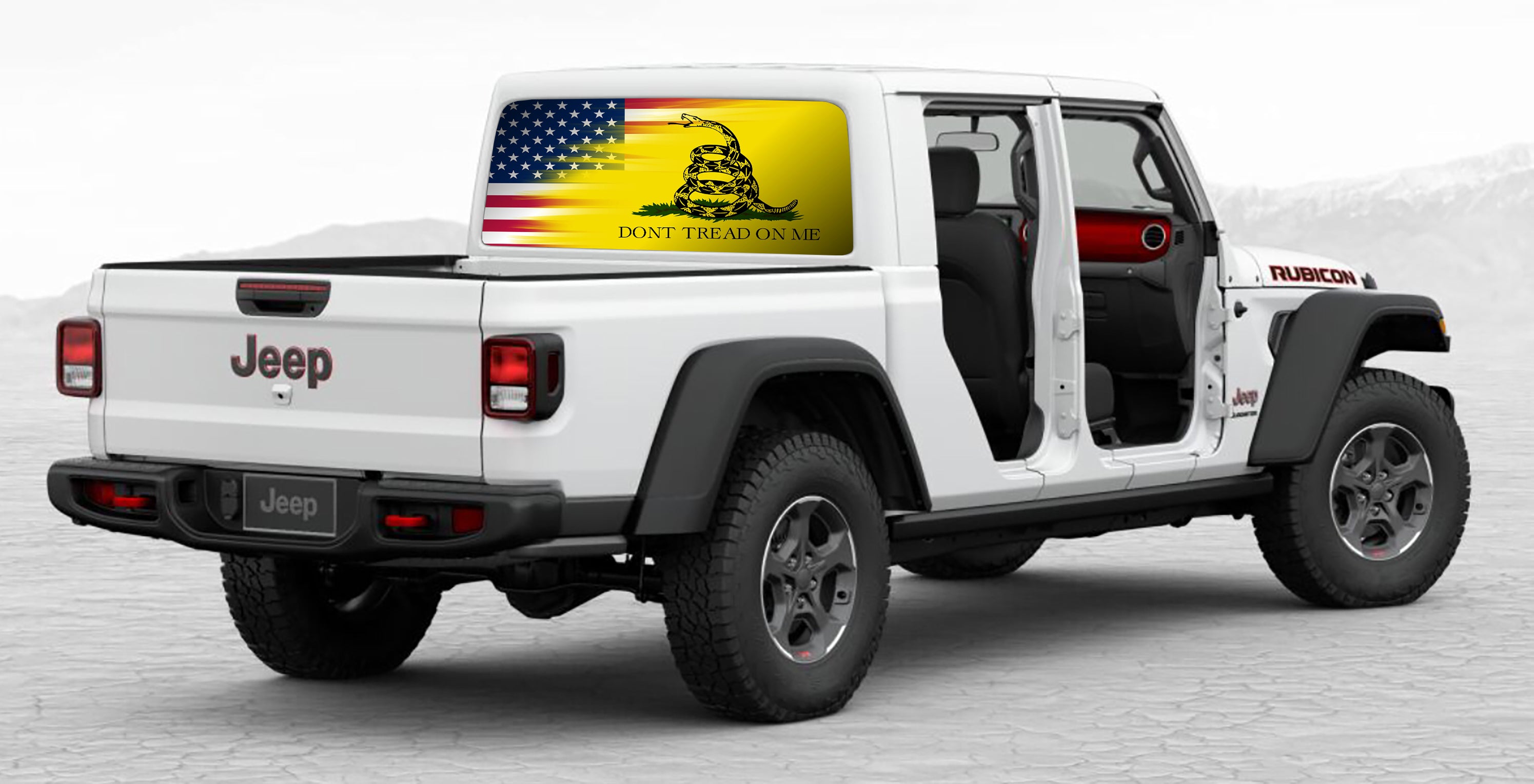 Jeep Gladiator rear window perforated decal