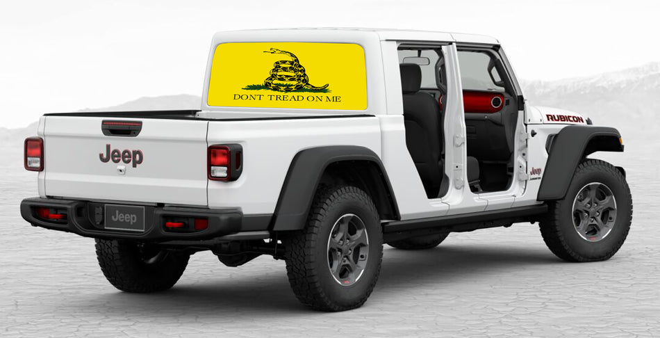 Gladiator rear window perforated decal