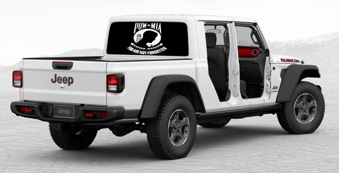 Jeep Gladiator rear window perforated decal