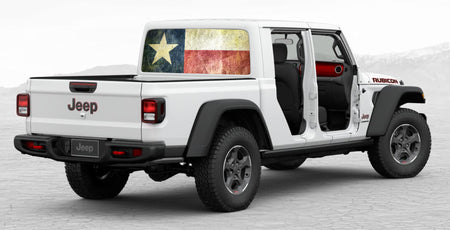 Jeep Gladiator rear window perforated decal