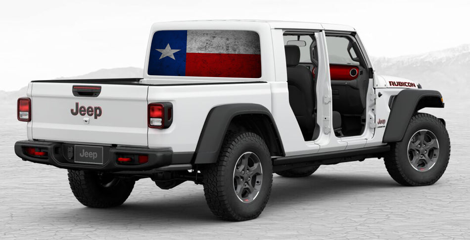 Jeep Gladiator rear window perforated decal
