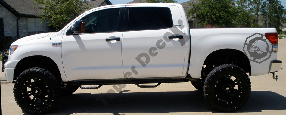 Skulls (2) 22" X 22" Window Bed Decals Fits: F150 F250 Tundra Ram Silverado GMC