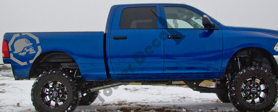 Skulls (2) 22" X 22" Window Bed Side Decals Fits: F150 F250 Ram Silverado GMC