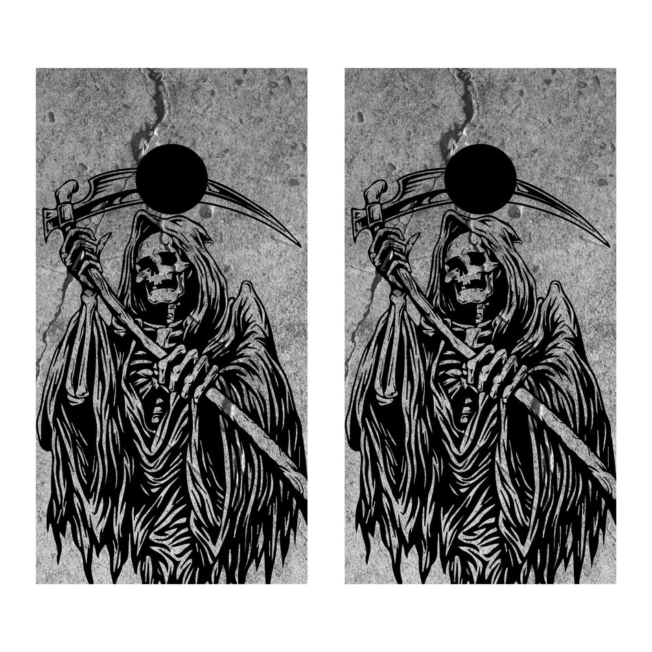 Grim Reaper Custom Vinyl Cornhole Wrap