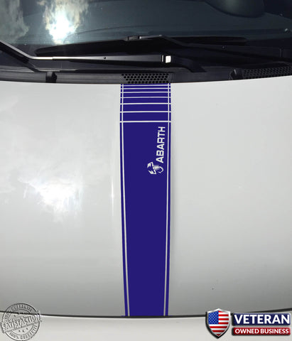 Fiat Abarth and Scorpion - Center Hood Stripe Decal for Abarth, 500 2010-2015