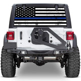 Universal Rear Window American Flag Tint Perforated Vinyl Fits: Jeep 2/4 Door Hard Top