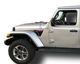 Fender 1941 Vent Inlays Fits: 2018 & up Jeep Wrangler JL JT Sport Moab Rubicon 0262