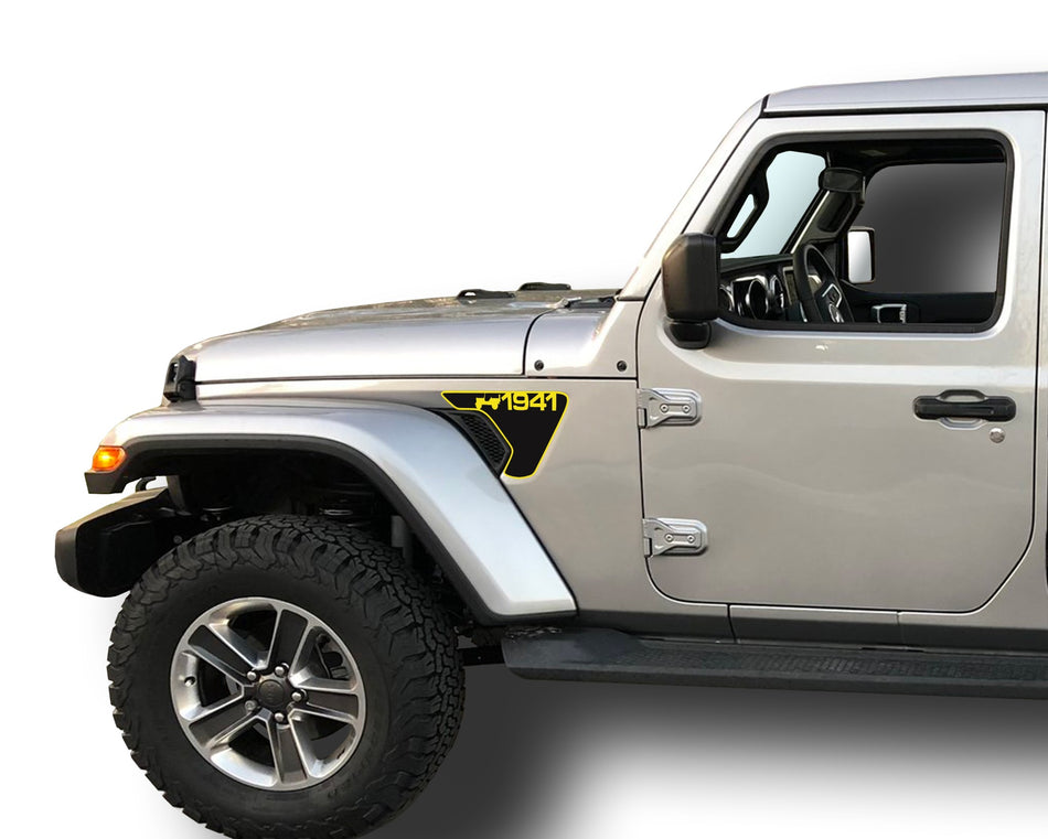 Fender 1941 Vent Inlays Fits: 2018 & up Jeep Wrangler JL JT Sport Moab Rubicon 0262