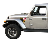 State Flag Fender Vent Inlays Fits: 2018 & up Jeep Wrangler JL JT Sport Sahara Altitude Rubicon