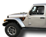 2 Color Gladiator Fender Vent Inlays Fits: 2018 & up Jeep Wrangler JL JT Sport MOAB Sahara Altitude Rubicon