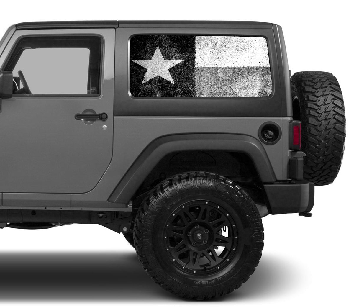 perforated window decals for Jeep
