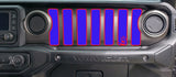 2 Color Jeep Wave Dash grill decal Fits: 2018 & up Jeep Wrangler JL JT Sahara Altitude 0464