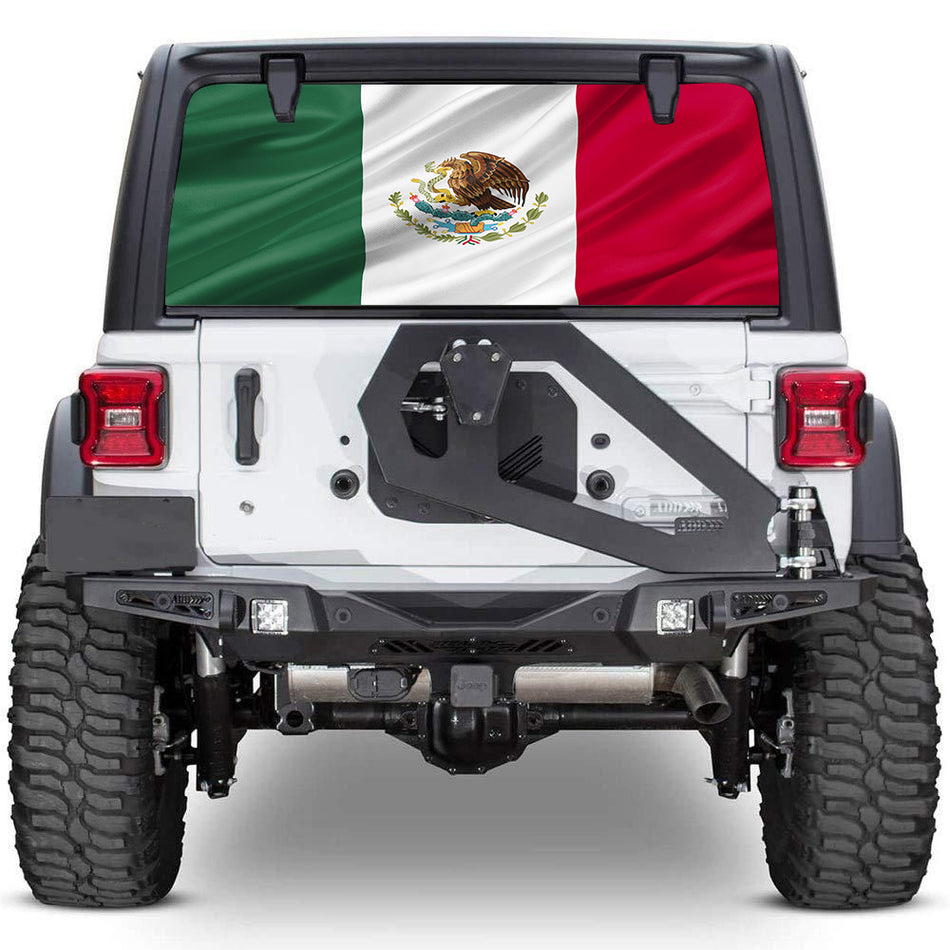 perforated window decals for Jeep