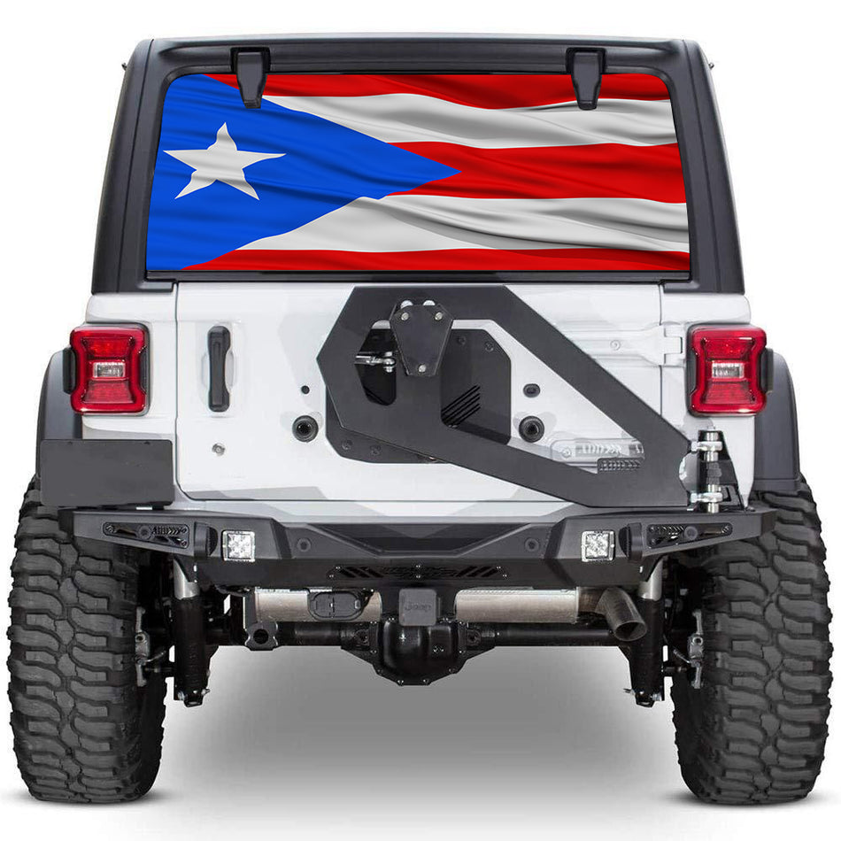 perforated window decals for Jeep