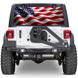 Universal Rear Window American Flag Tint Perforated Vinyl Fits: Jeep 2/4 Door Hard Top