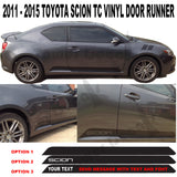 2011-2015 Toyota Scion TC Door Runner Vinyl Graphic Scion Accessories Decals