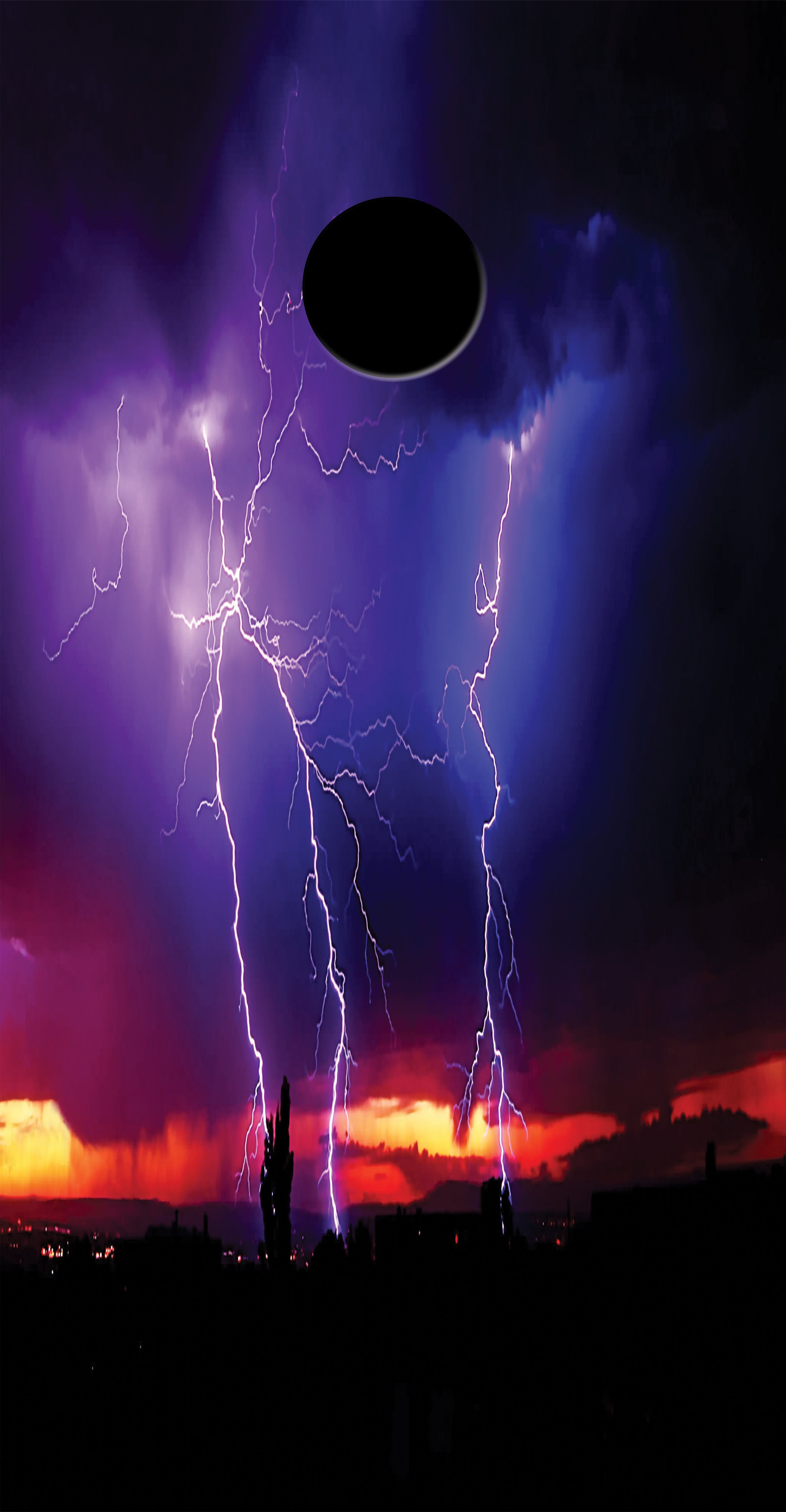 Thunderstorm Lightning Custom Vinyl Cornhole Wrap
