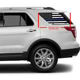 Universal Black & White American Flag Window Tint Perforated Vinyl Fits: Any SUV