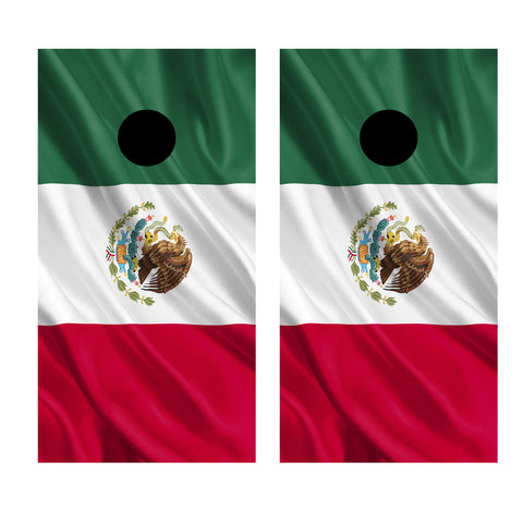 Mexico Mexican Flag Custom Vinyl Cornhole Wrap