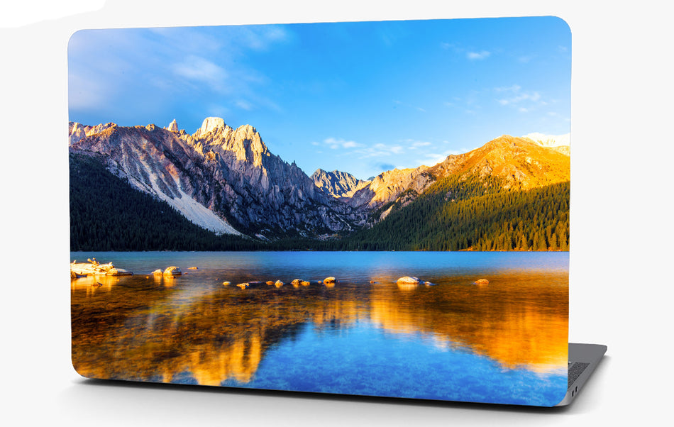 Mountain Lake Reflection Landscape Vinyl Laptop Computer Skin Sticker Decal Wrap Macbook Various Sizes
